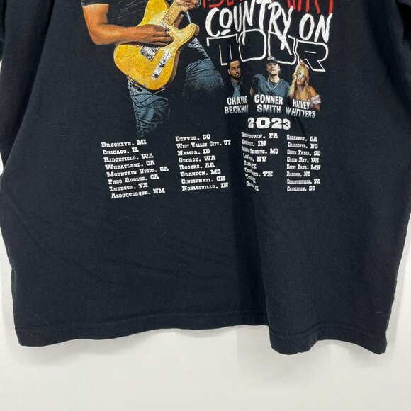 Luke Bryan T-Shirt‎ Women's Size L Black Country On Tour 2023 Music Festival - Picture 8 of 9